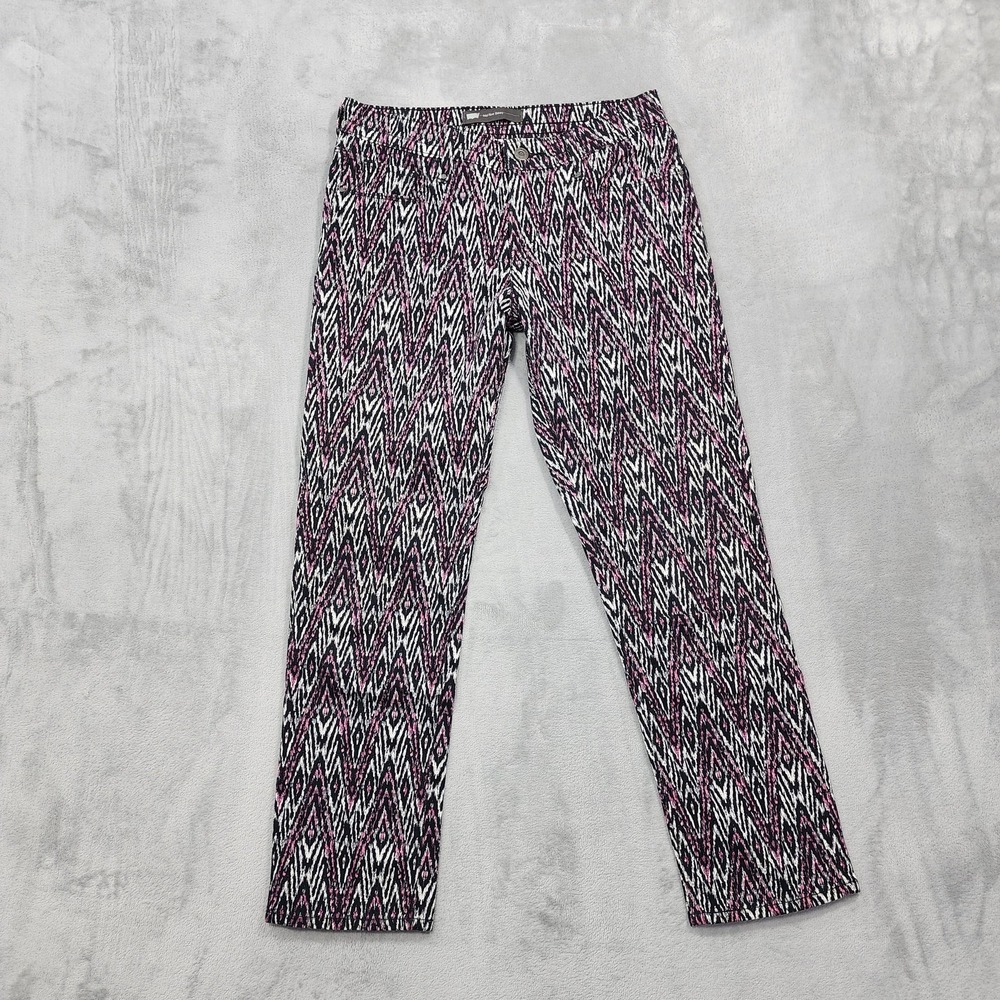 Levi's Jeans Womens 6 Black‎ Pink Mid Rise Skinny Slim Stretch Ikat Geo Print